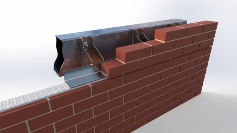 FIRMA Masonry Support installed to hollow section steel